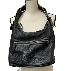 Dooney & Bourke Riley Black Pebbled Hobo Shoulder Bag